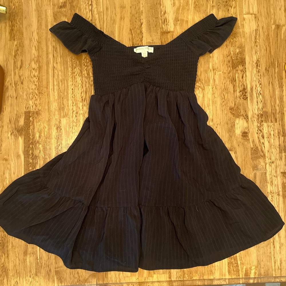 Black Off-Shoulder Mini Dress
